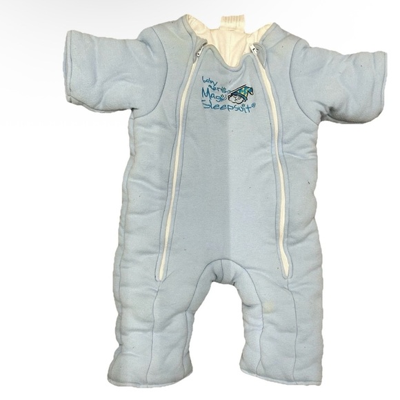 Baby Merlin’s Magic Sleepsuit Blue Size Large 6-9 Months Transitional - Picture 1 of 3